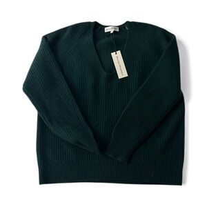 White + Warren Forest V-Neck Sweater